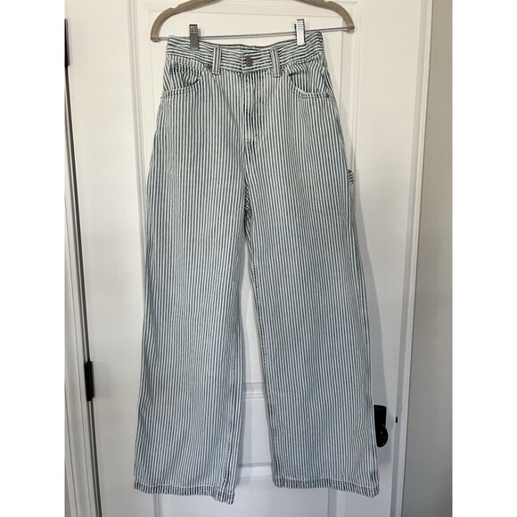 Levi’s Cinch Baggy Carpenter Jeans Striped Denim Size 25 EUC - Picture 3 of 7